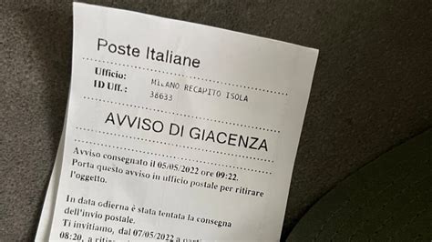 consegne poste italiane giacenza.